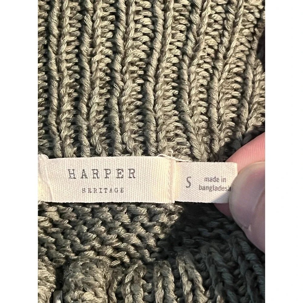 Harper Heritage womens knitted green long sleeved sweater‎ S